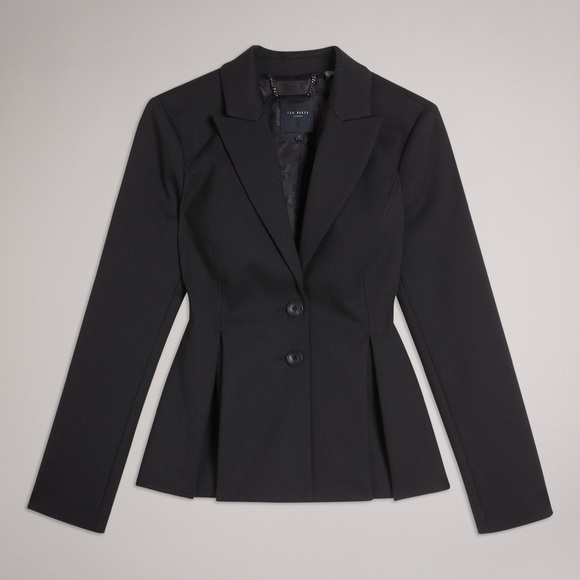 NWT Ted Baker Philiya Peplum Waist Suit Jacket Black - Picture 5 of 7